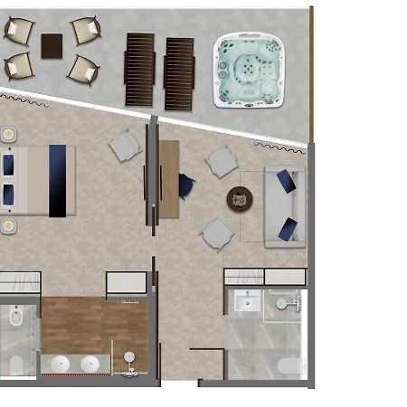מאלינסקה Luxury Hotel Riva מראה חיצוני תמונה Floorplan of a typical suite