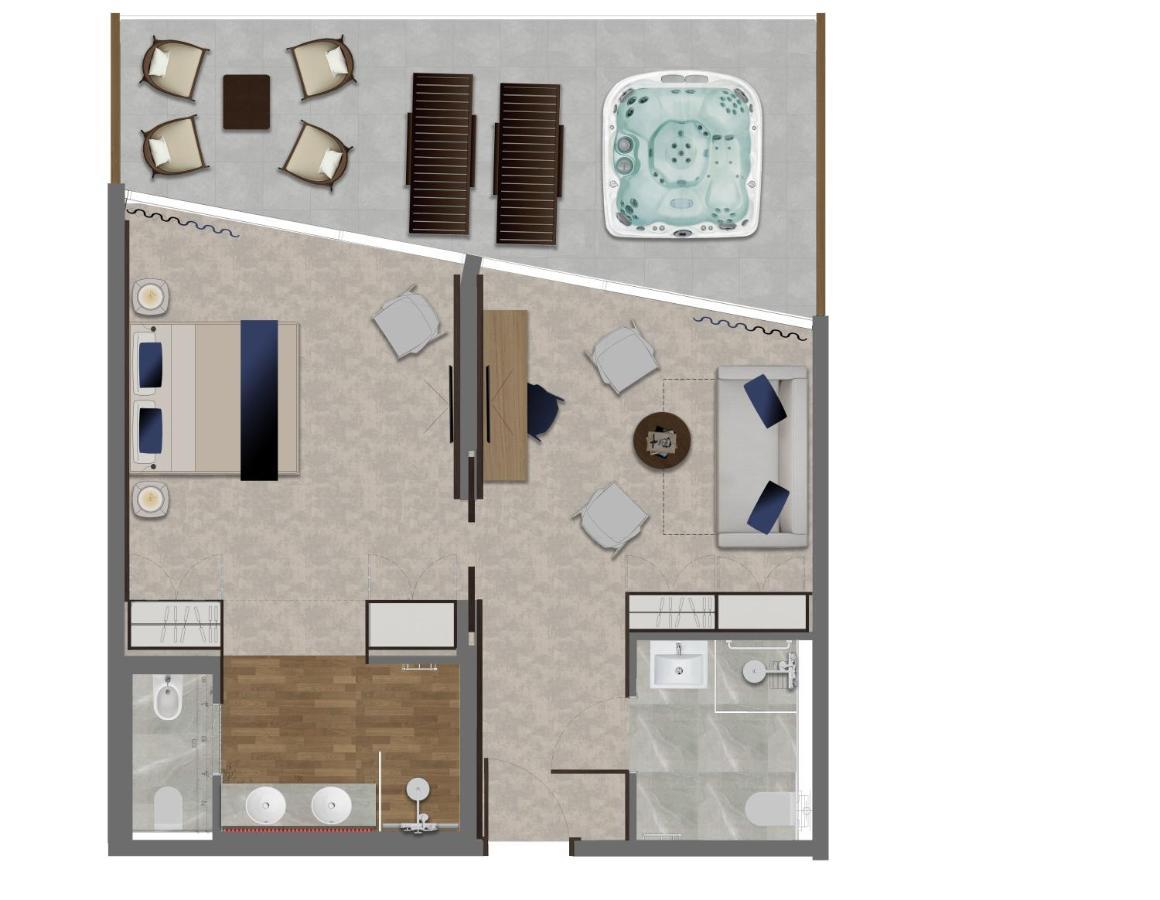 מאלינסקה Luxury Hotel Riva מראה חיצוני תמונה Floorplan of a typical suite